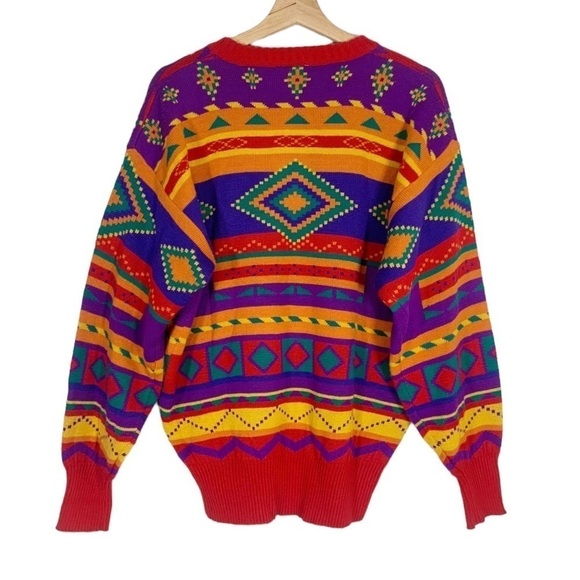 Vintage Meister Retro Southwestern Sweater Size Large - Picture 2 of 7